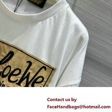 LOEWE hat T-shirt in cotton white 2023