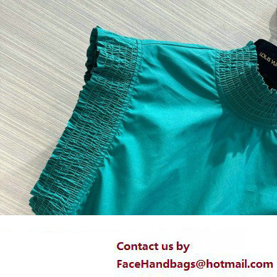 LOUIS VUITTON RUFFLE TRIM TOP GREEN 2023