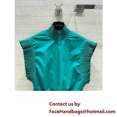 LOUIS VUITTON RUFFLE TRIM TOP GREEN 2023