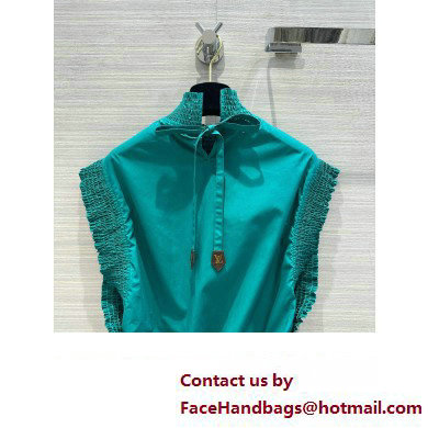 LOUIS VUITTON RUFFLE TRIM TOP GREEN 2023