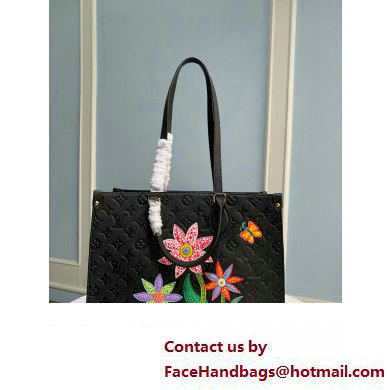 LV x YK OnTheGo MM TOTE BAG M46416 BLACK 2023