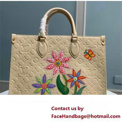 LV x YK OnTheGo MM TOTE BAG M46416 WHITE 2023