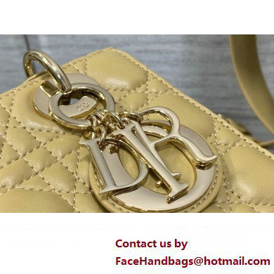 Lady Dior Small Bag in Cannage Lambskin beige 2023 - Click Image to Close