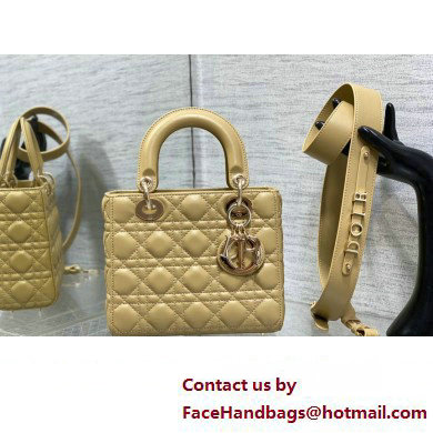 Lady Dior Small Bag in Cannage Lambskin beige 2023