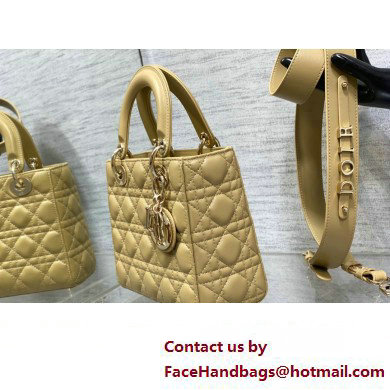 Lady Dior Small Bag in Cannage Lambskin beige 2023