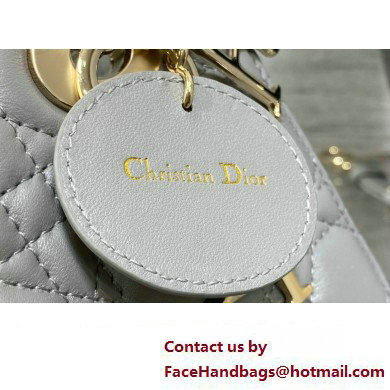 Lady Dior Small Bag in Cannage Lambskin gray 2023