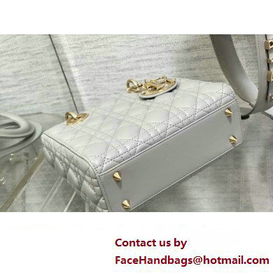 Lady Dior Small Bag in Cannage Lambskin gray 2023