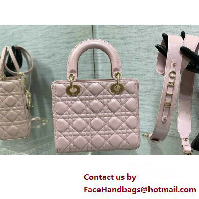 Lady Dior Small Bag in Cannage Lambskin pink 2023