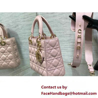 Lady Dior Small Bag in Cannage Lambskin pink 2023