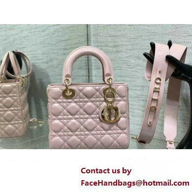 Lady Dior Small Bag in Cannage Lambskin pink 2023