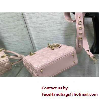 Lady Dior Small Bag in Cannage Lambskin pink 2023