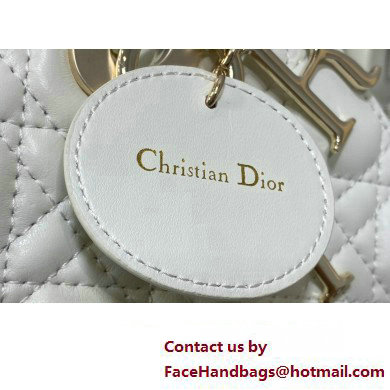 Lady Dior Small Bag in Cannage Lambskin white 2023