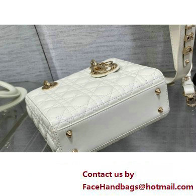 Lady Dior Small Bag in Cannage Lambskin white 2023