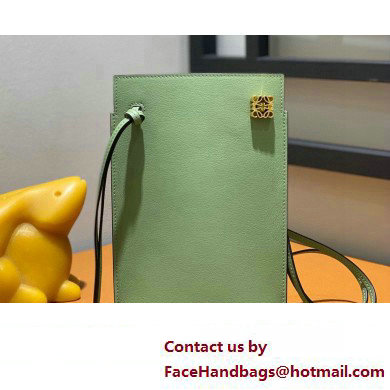 Loewe Dice pocket Pouch Bag in classic calfskin bag Light Green - Click Image to Close