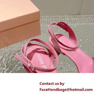 Miu Miu Low Heel Leather sandals Pink 2023