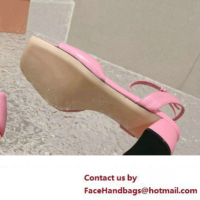 Miu Miu Low Heel Leather sandals Pink 2023