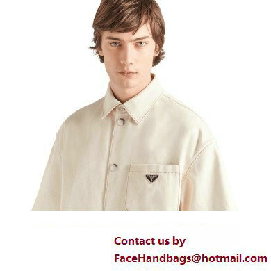 PRADA MEN'S Bull denim shirt BEIGE 2023