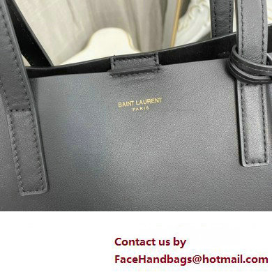 Saint Laurent Shopping e/w bag in supple leather 600281 Black