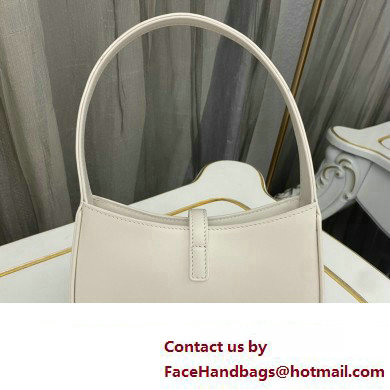 Saint Laurent le 5 a 7 mini bag in vegetable-tanned leather 710318 White