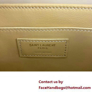 Saint Laurent solferino small bag in quilted nubuck suede 739139 Beige