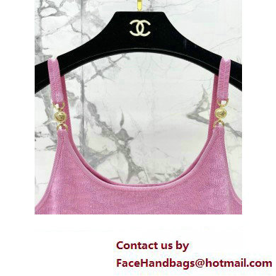 VERSACE JERSEY DRESS PINK 2023