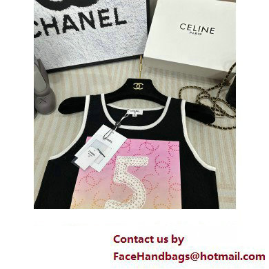 chanel NO.5 BLACK JERSEY VEST 2023