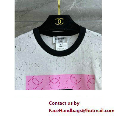 chanel NO.5 WHIET COTTON T-SHIRT 2023