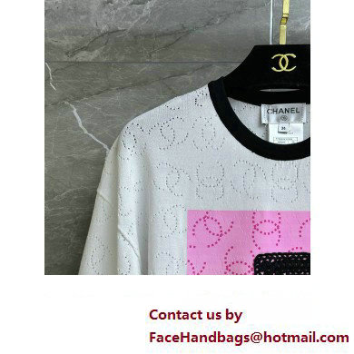 chanel NO.5 WHIET COTTON T-SHIRT 2023