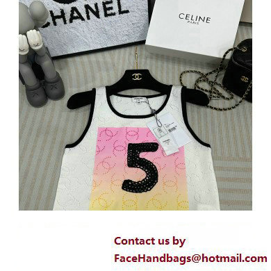 chanel NO.5 WHIET JERSEY VEST 2023