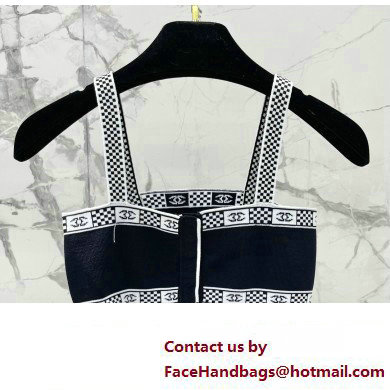 chanel black bustier top 2023