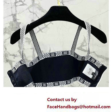 chanel black bustier top 2023