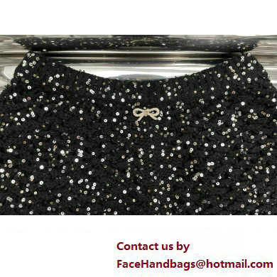 chanel black sequins shorts 2023