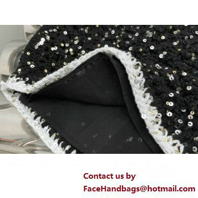 chanel black sequins shorts 2023