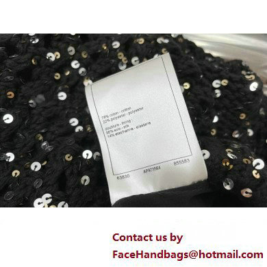 chanel black sequins shorts 2023