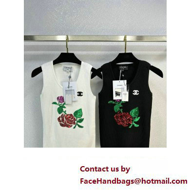 chanel cotton vest with flowers 2023