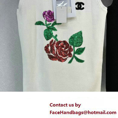 chanel cotton vest with flowers 2023