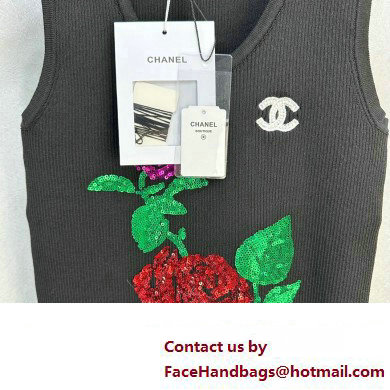 chanel cotton vest with flowers 2023