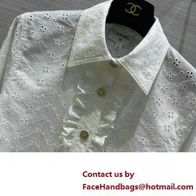 chanel white cotton shirt 2023