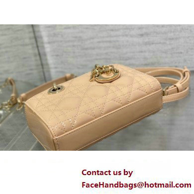 dior Lady D-Joy Micro Bag in patent leather pink 2023