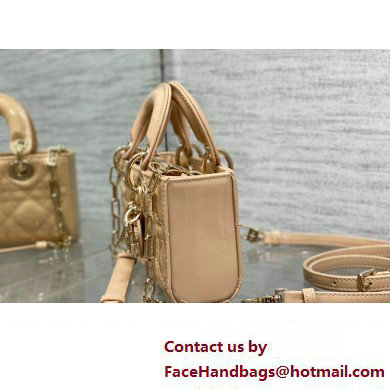 dior Lady D-Joy Micro Bag in patent leather pink 2023