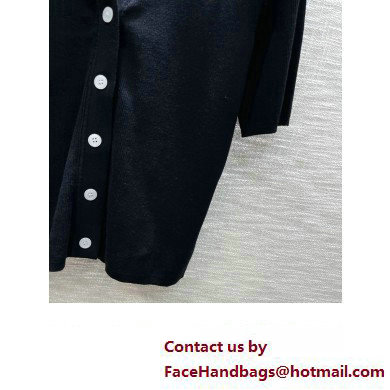 dior black cashmere knit cardigan 2023