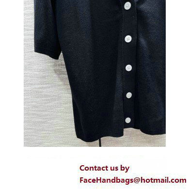 dior black cashmere knit cardigan 2023