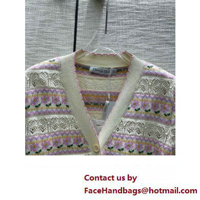 dior flowers cashmere knit cardigan 2023