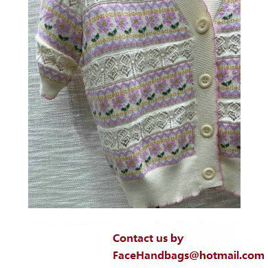 dior flowers cashmere knit cardigan 2023