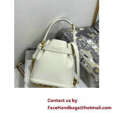 dior white CD-Embossed Calfskin small C'est Bag 2023