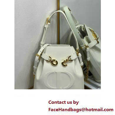 dior white Saddle CD-Embossed Calfskin Medium C'est Bag 2023 - Click Image to Close