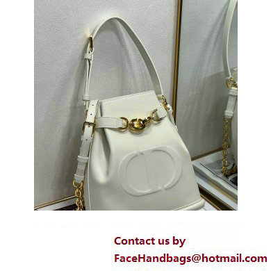 dior white Saddle CD-Embossed Calfskin Medium C'est Bag 2023