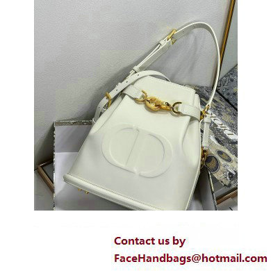 dior white Saddle CD-Embossed Calfskin Medium C'est Bag 2023