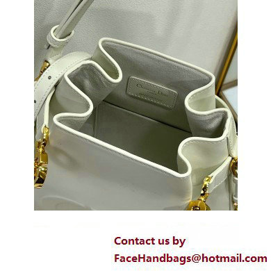 dior white Saddle CD-Embossed Calfskin Medium C'est Bag 2023