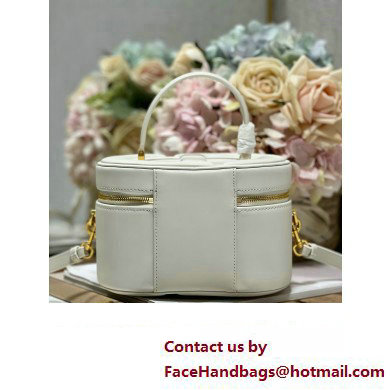 dior white calfskin Small CD Signature Vanity Case 2023